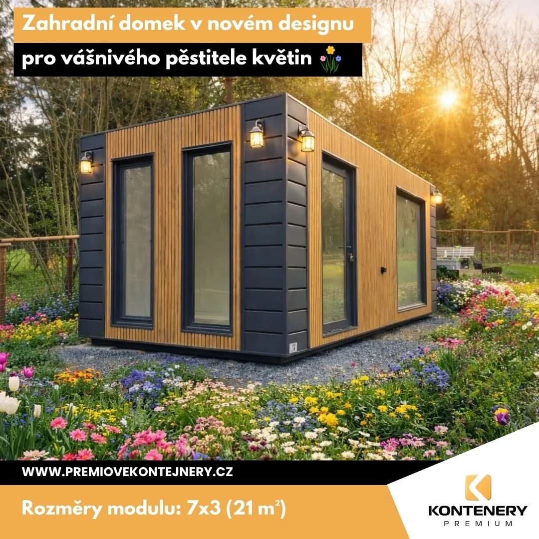 Garden House Chotěbuz (7×3 m) — A garden house that combines design and practicality