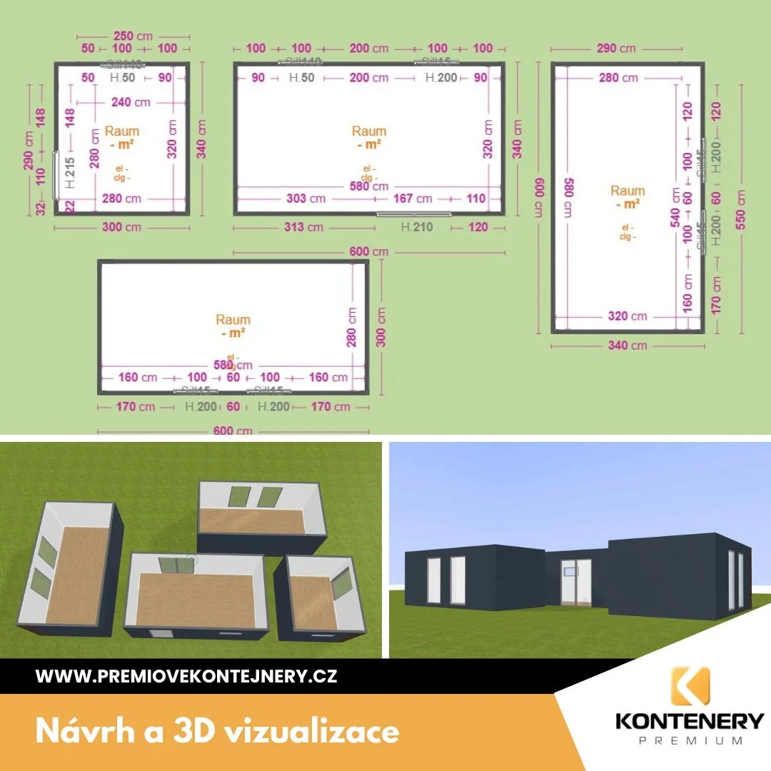 Wohnen aus 4 Modulen Medlovice (82 m²) — foto 3 z 8