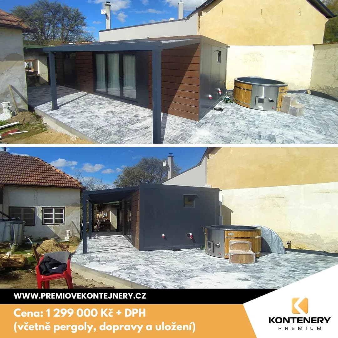 Velkorysý modul s pergolou (10×3,4 m + pergola 10×2 m) — foto 2 z 10