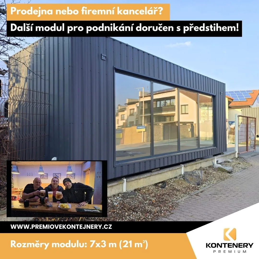 Prodejna / kancelář (7×3 m) — Dodáno s měsíčním předstihem