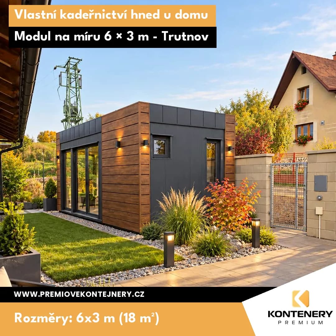 Kadeřnictví u domu Trutnov (6 × 3 m) — Místo stále rostoucího nájmu vlastní salon — se zesílenou izolací pro Krkonoše